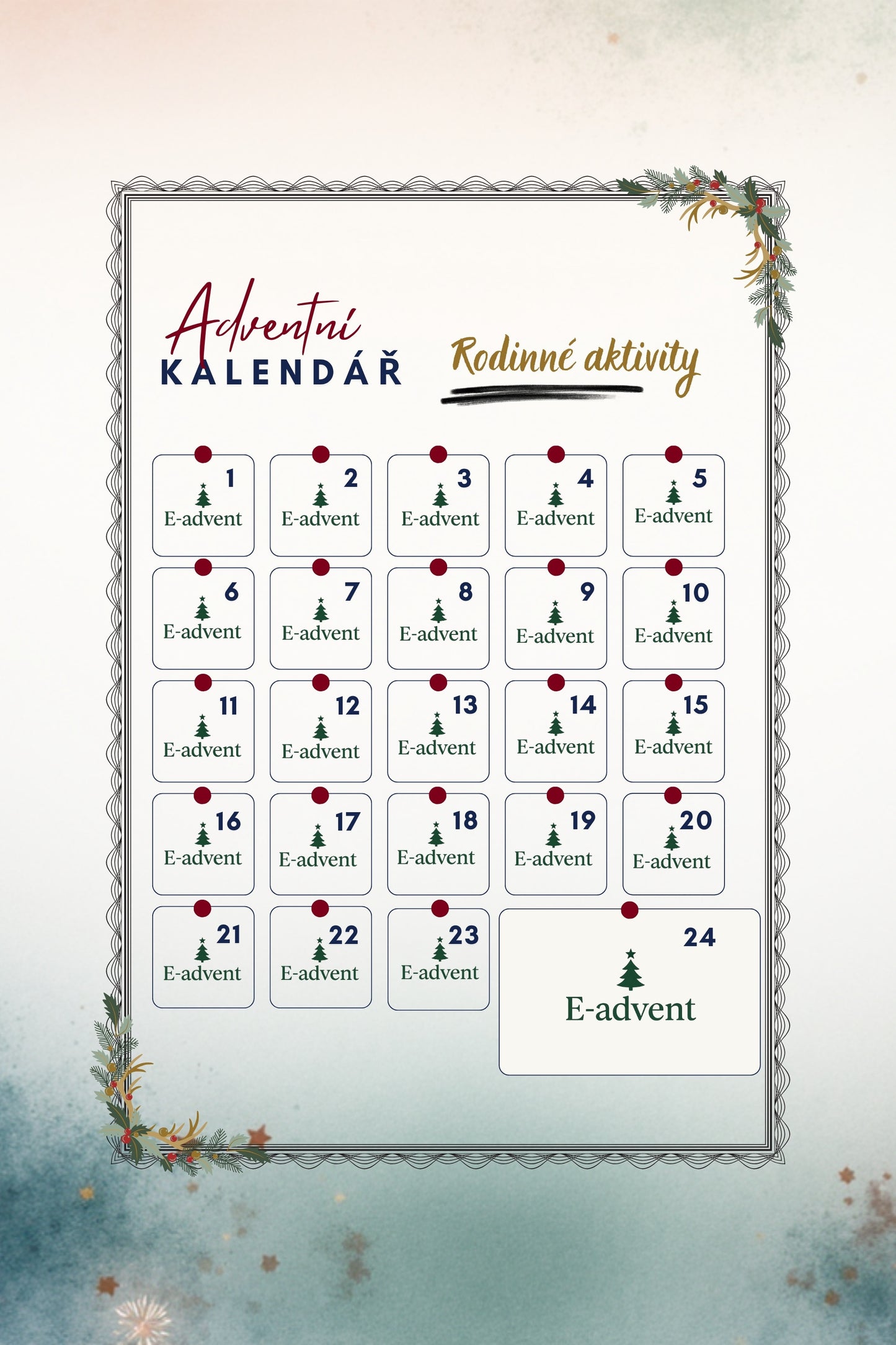 Digitální adventní kalendář - Rodinné aktivity