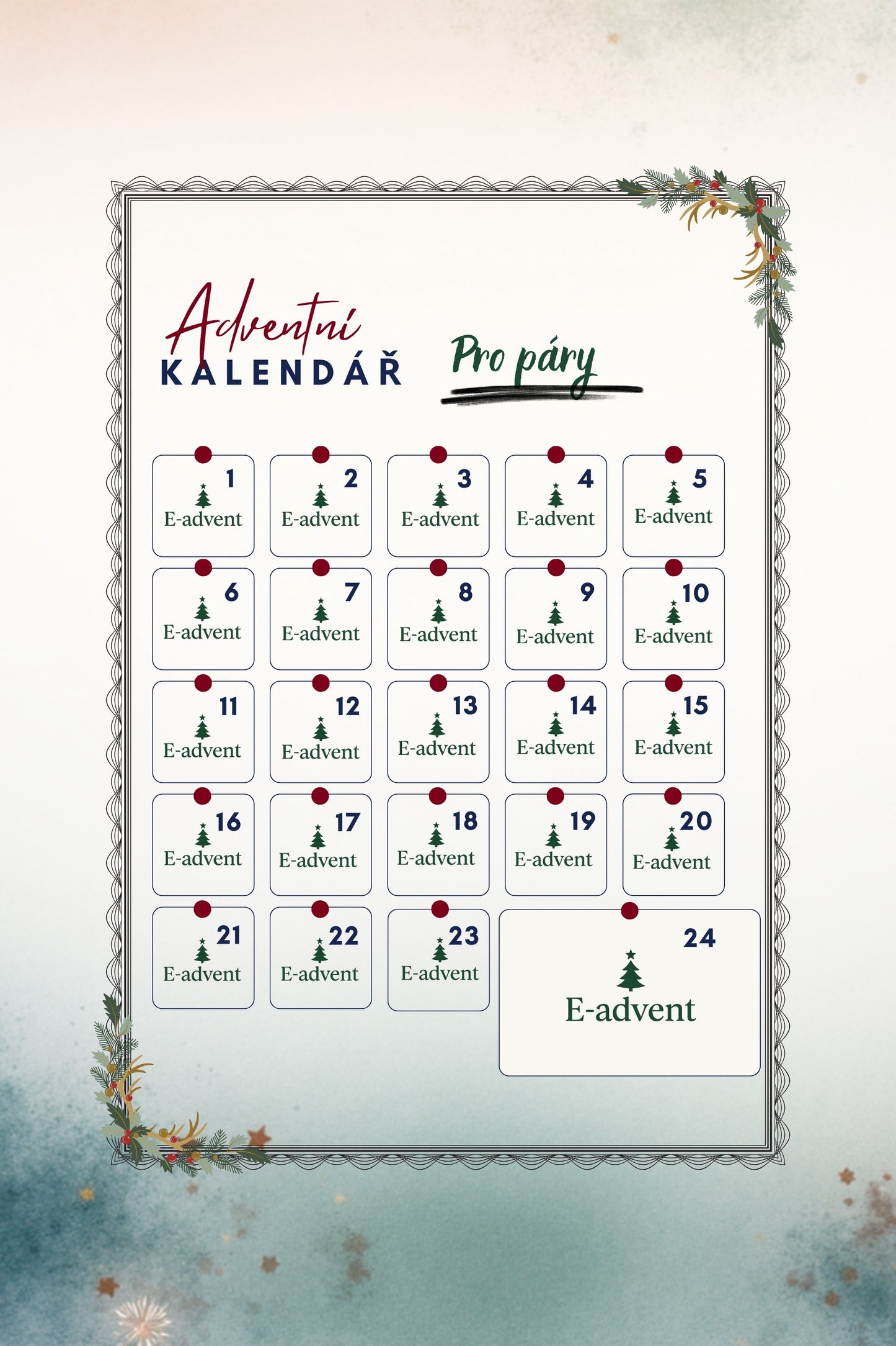 Digitální adventní kalendář - Pro páry